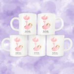 Μπομπονιέρα βάπτισης - Καμηλοπάρδαλη - Ροζ - Image 2