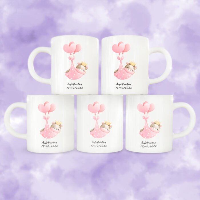 Μπομπονιέρα βάπτισης - Καμηλοπάρδαλη - Ροζ - Image 2