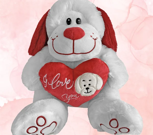 ΛΟΥΤΡΙΝΟ ΣΚΥΛΑΚΙ ΜΕ ΚΑΡΔΙΑ 30CM