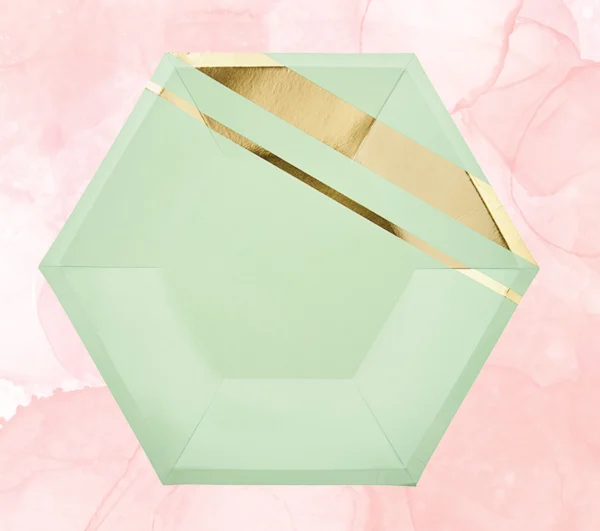 ΠΙΑΤΟ ΧΑΡΤΙΝΟ ΕΞΑΓΩΝΟ ΒΕΡΑΜΑΝ ΜΕ ΧΡΥΣΕΣ ΛΕΠΤΟΜΕΡΕΙΕΣ 23ΕΚ - 10ΤΜΧ