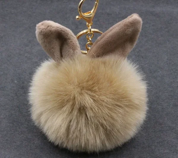 Μπρελόκ Pom Pom με αυτάκια - ΚΑΦΕ